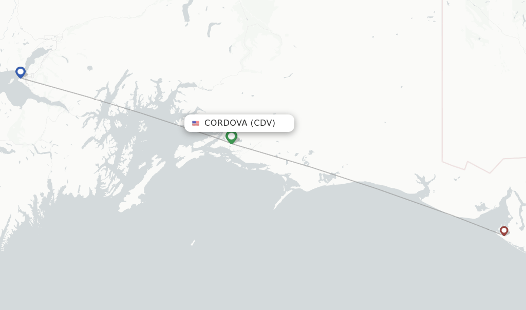 Alaska Airlines flights from Cordova, CDV
