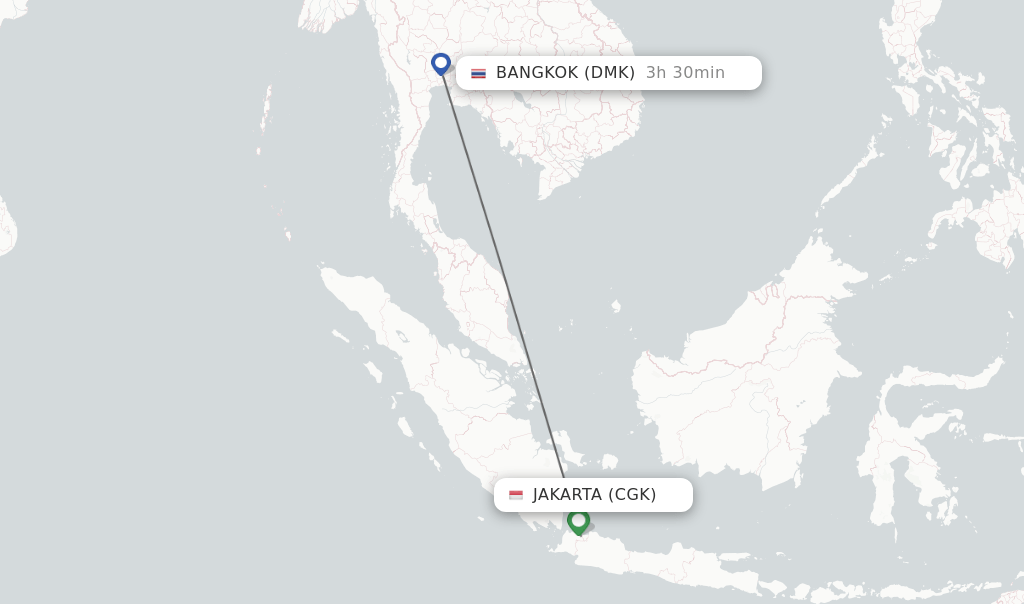 Direct (nonstop) flights from Jakarta to Bangkok schedules