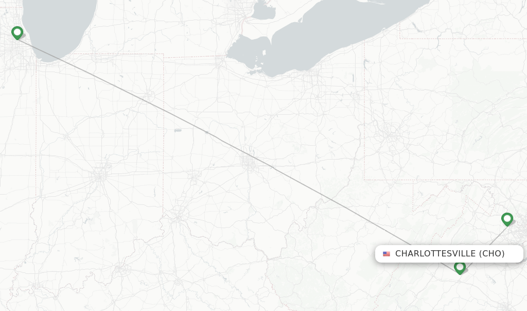 United flights from Charlottesville, CHO
