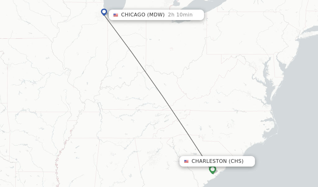 Direct (nonstop) flights from Charleston to Chicago schedules