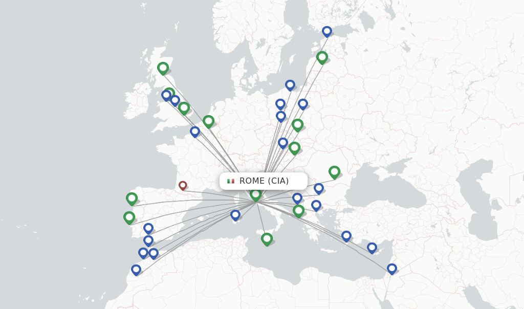 Ryanair flights from Rome, CIA