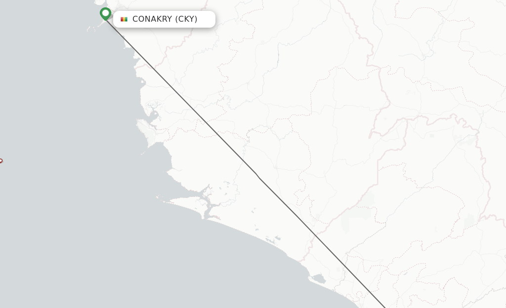 Direct (nonstop) flights from Conakry to Monrovia schedules