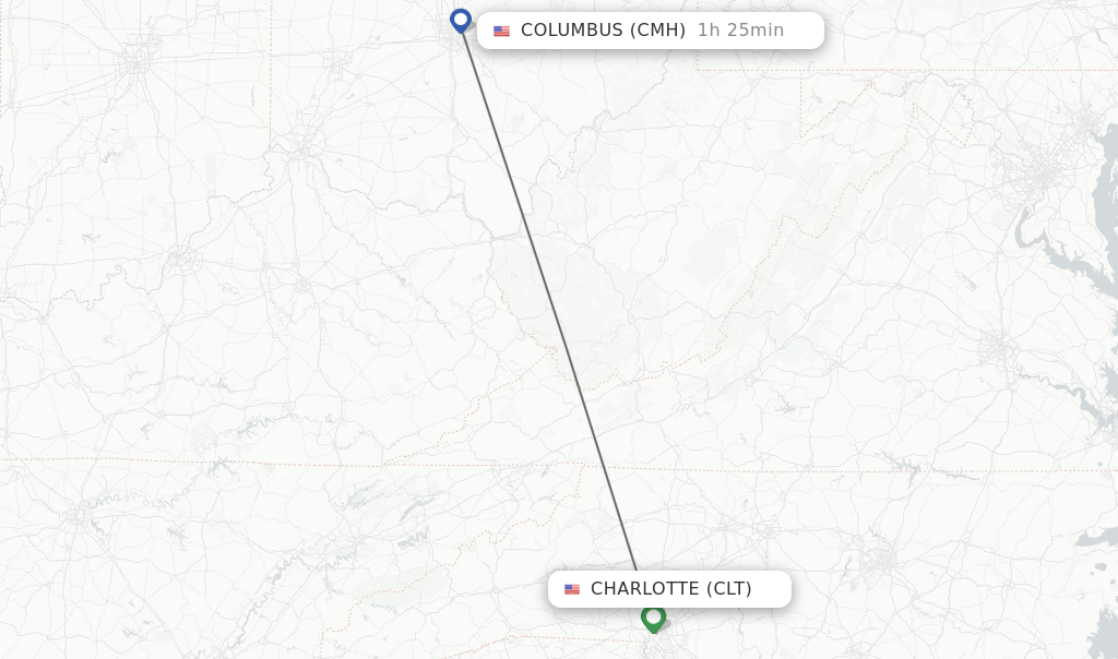 Direct (nonstop) flights from Charlotte to Columbus schedules