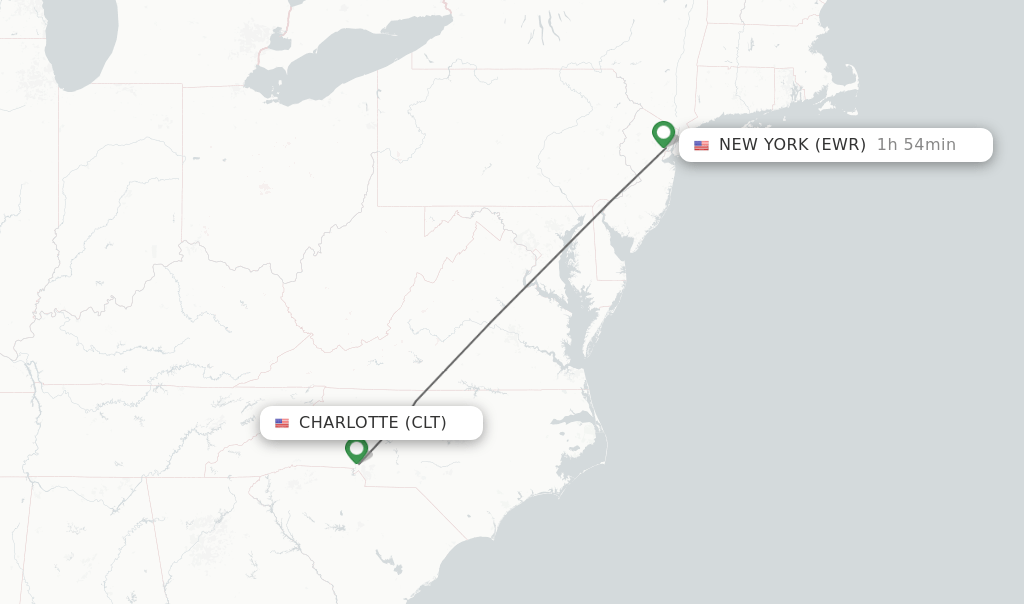 Direct (nonstop) flights from Charlotte to New York schedules