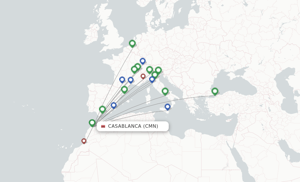 Air Arabia Maroc flights from Casablanca, CMN
