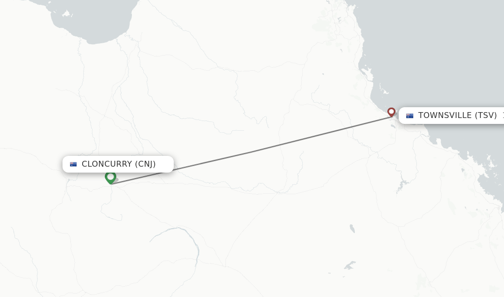 Direct (nonstop) flights from Cloncurry to Townsville schedules