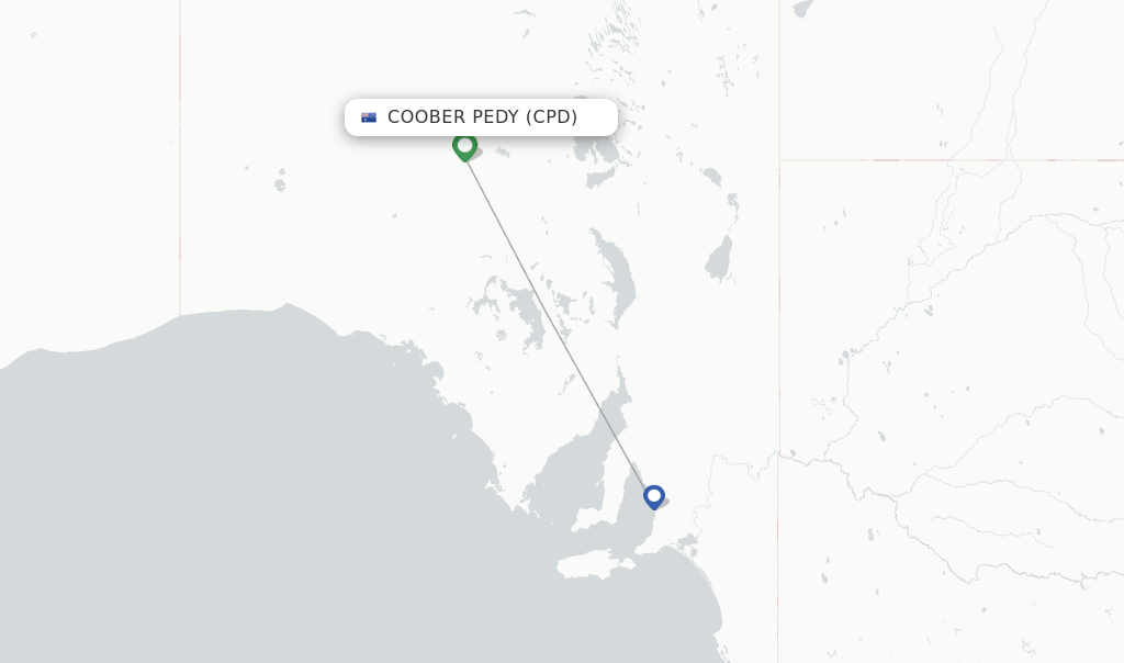 Direct (nonstop) flights from Coober Pedy to Birdsville schedules