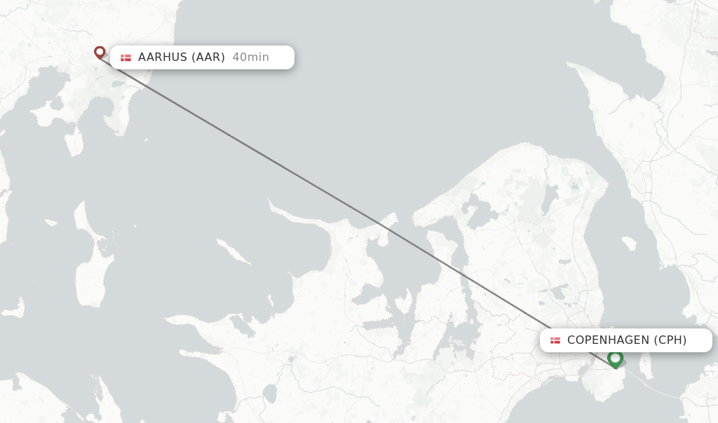 Direct (nonstop) flights from Copenhagen to Aarhus schedules