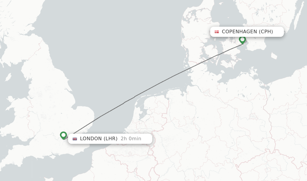 Direct (nonstop) flights from Copenhagen to London schedules