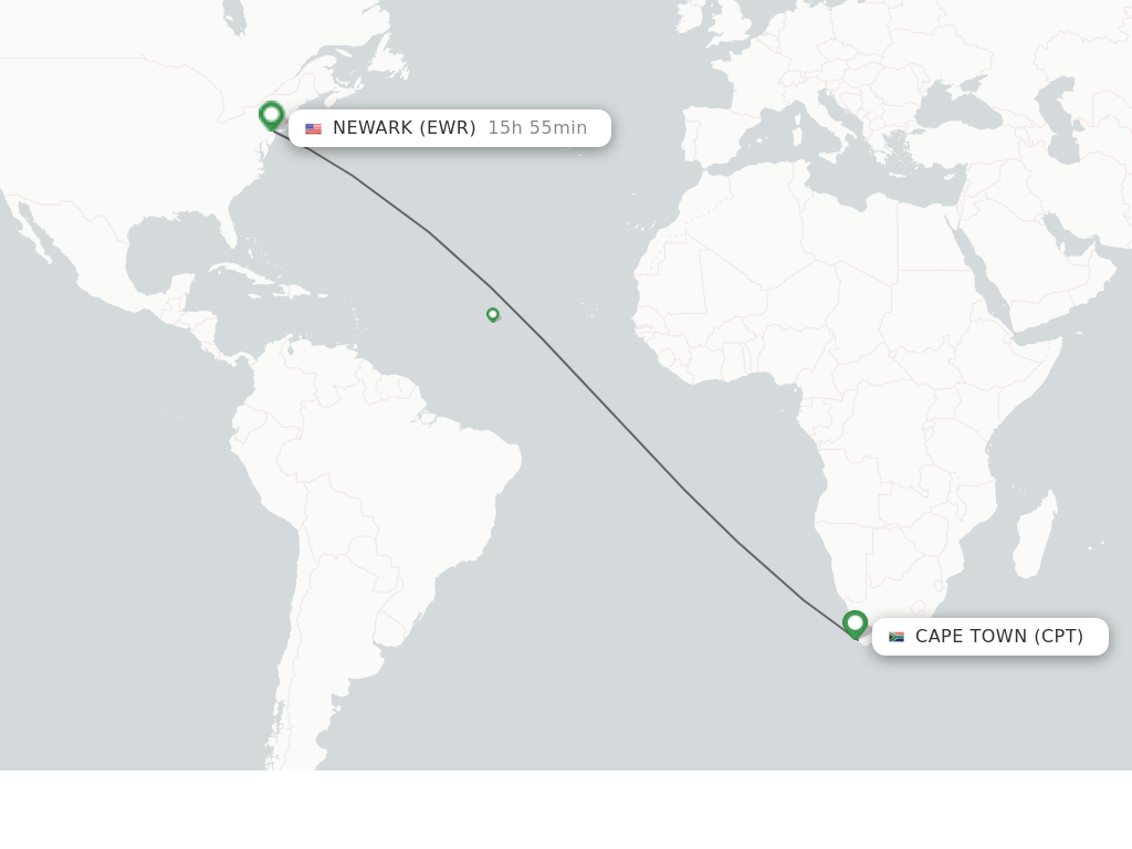 Direct (nonstop) flights from Cape Town to New York schedules