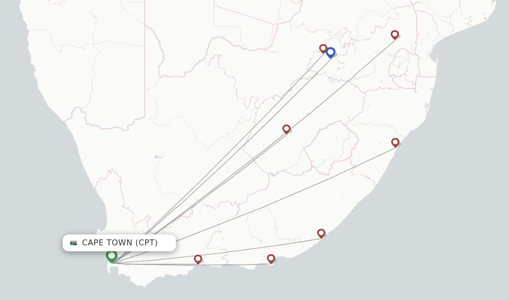 Safair flights from Cape Town, CPT