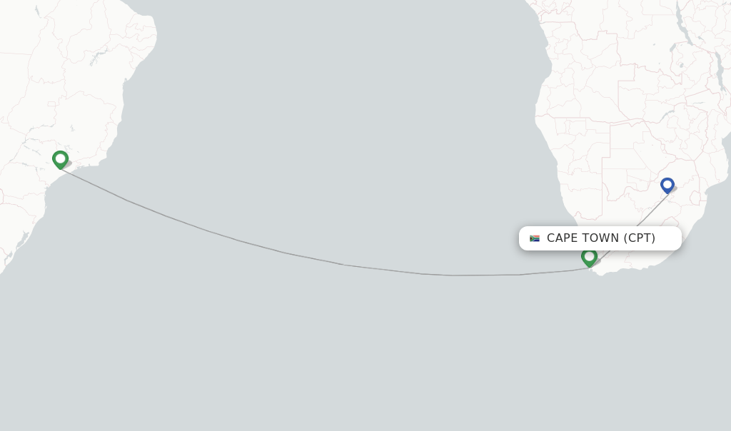 South African Airways flights from Cape Town, CPT
