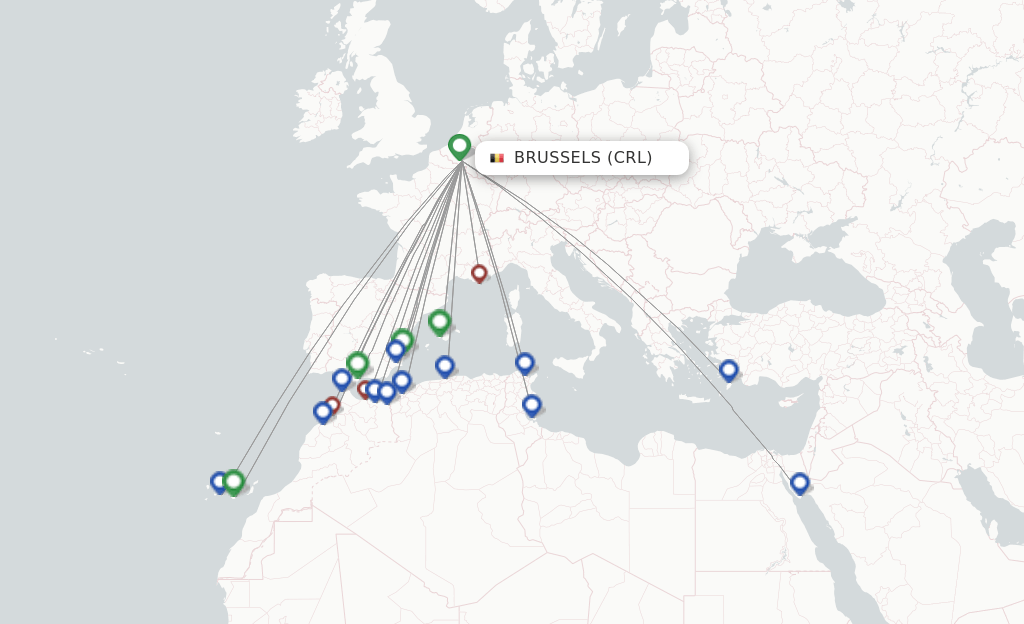 TUI Airlines Belgium flights from Brussels, CRL