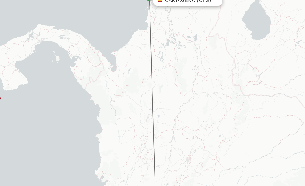 Direct (nonstop) flights from Cartagena to Neiva schedules