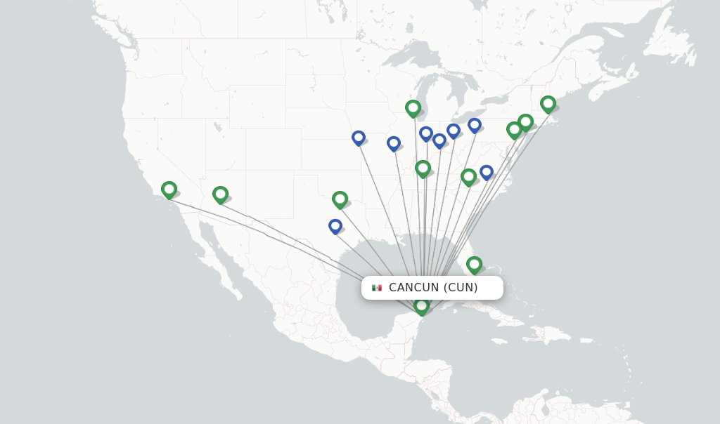 American Airlines flights from Cancun, CUN