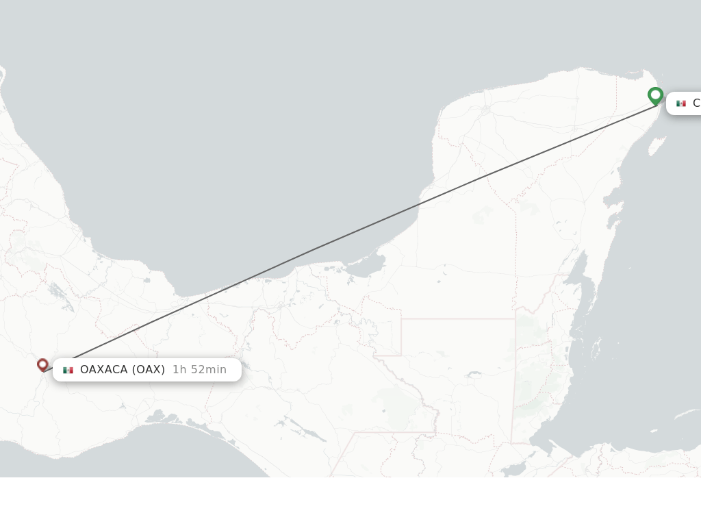 Direct (nonstop) flights from Cancun to Oaxaca schedules