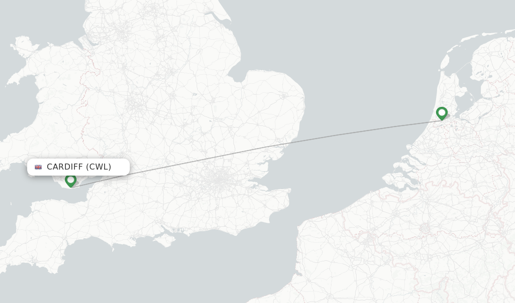 KLM flights from Cardiff, CWL