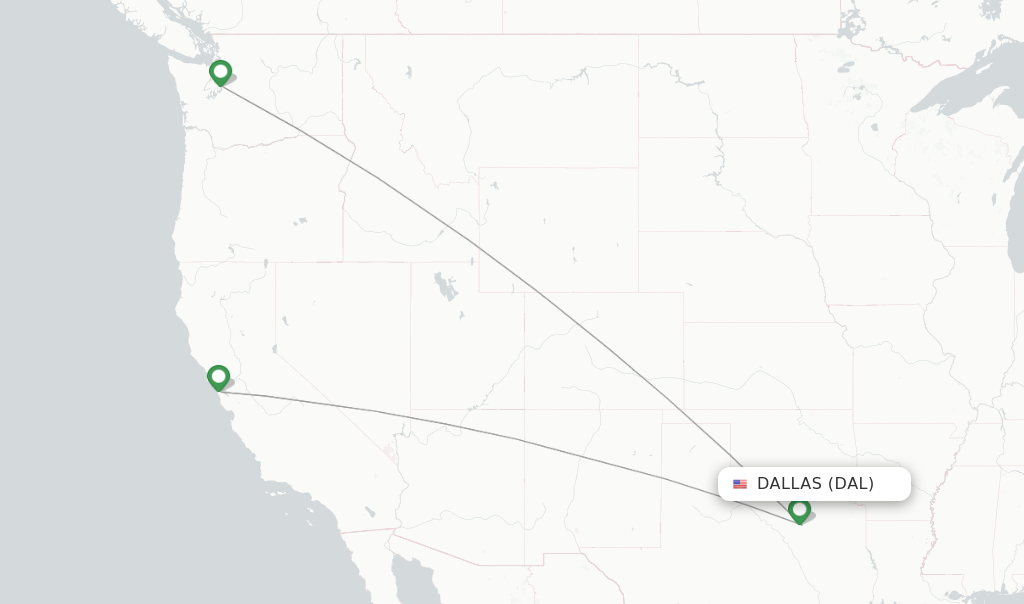 Alaska Airlines flights from Dallas, DAL