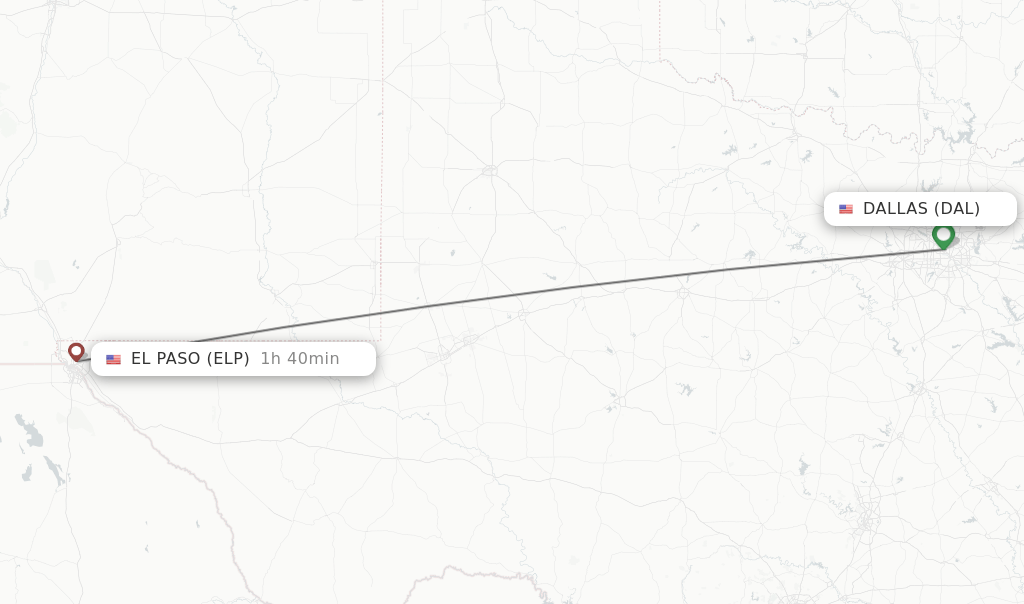 Direct (nonstop) flights from Dallas to El Paso schedules