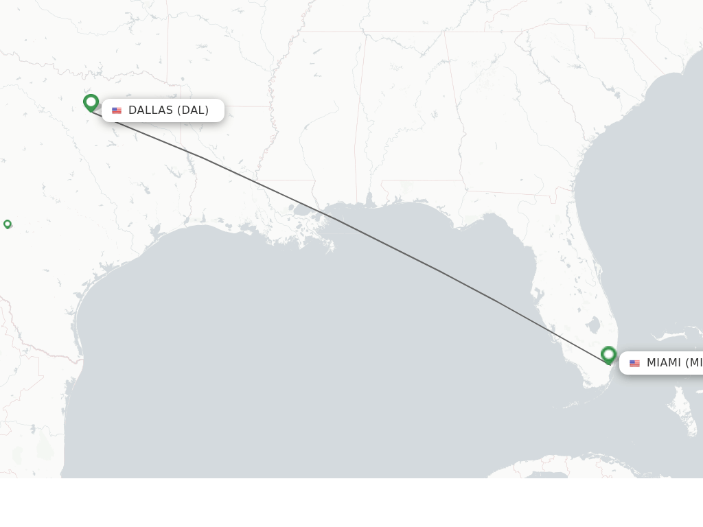 Direct (nonstop) flights from Dallas to Miami schedules