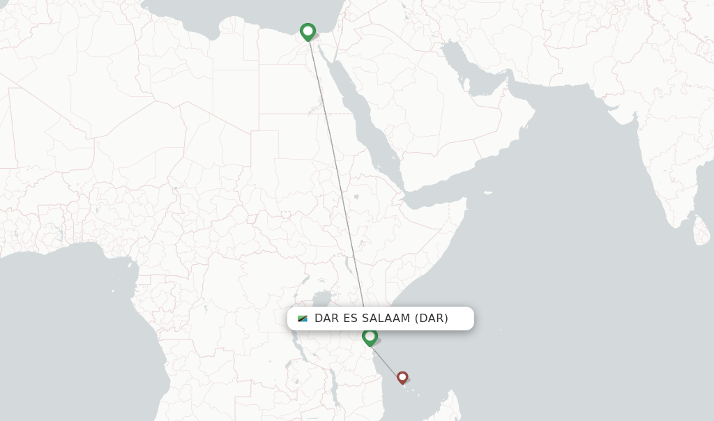EgyptAir flights from Dar Es Salaam, DAR