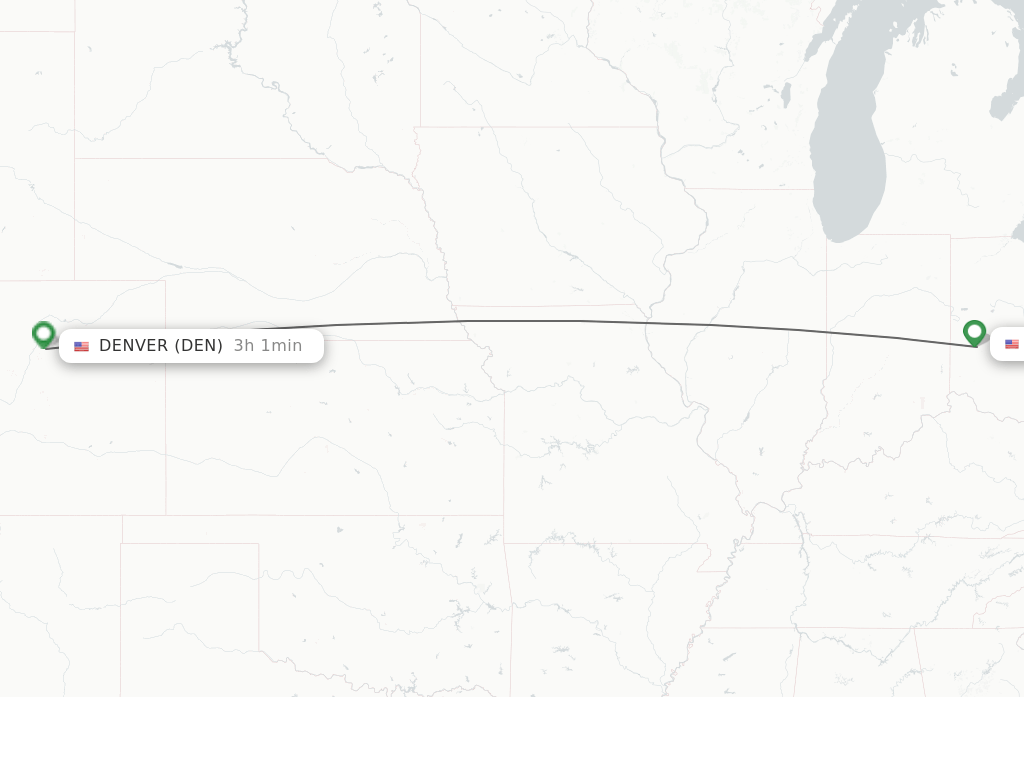 Direct (nonstop) flights from Dayton to Denver schedules