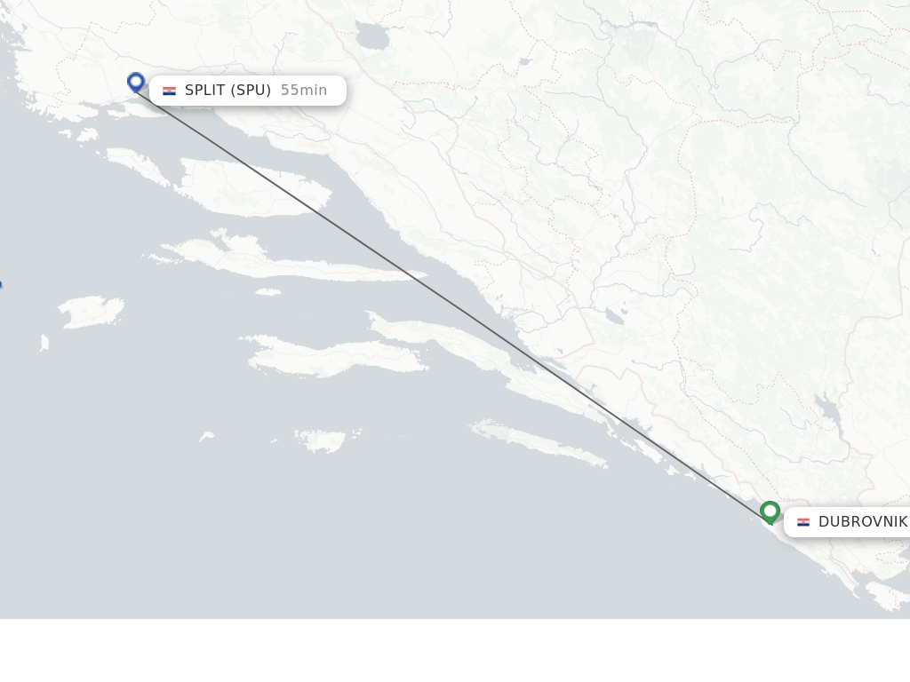 Direct (nonstop) flights from Dubrovnik to Split schedules