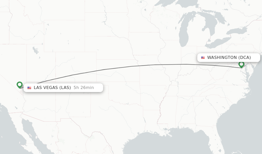 Direct (nonstop) flights from Washington to Las Vegas schedules