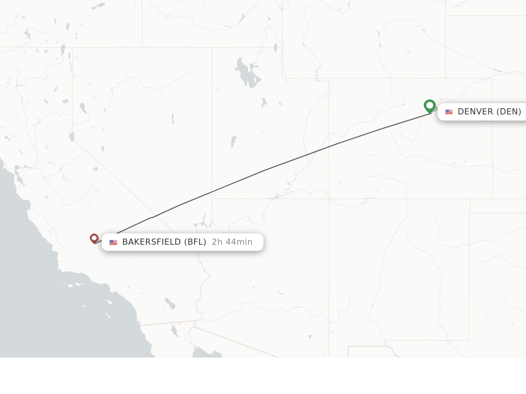 Direct (nonstop) flights from Denver to Bakersfield schedules