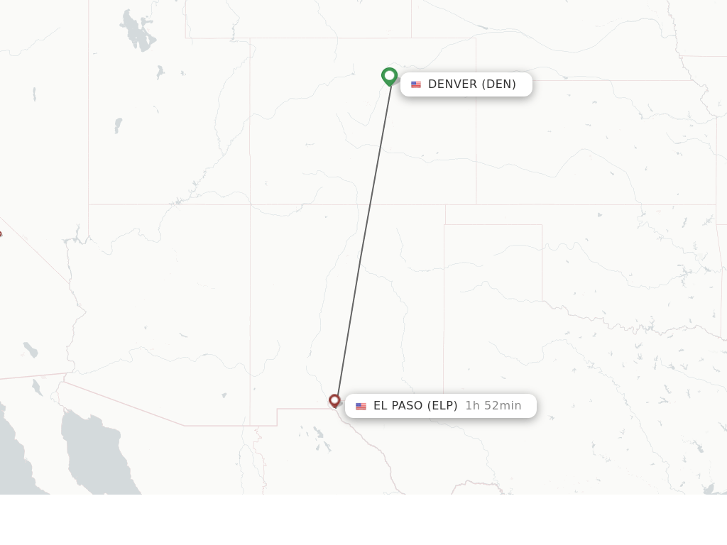 Direct (nonstop) flights from Denver to El Paso schedules