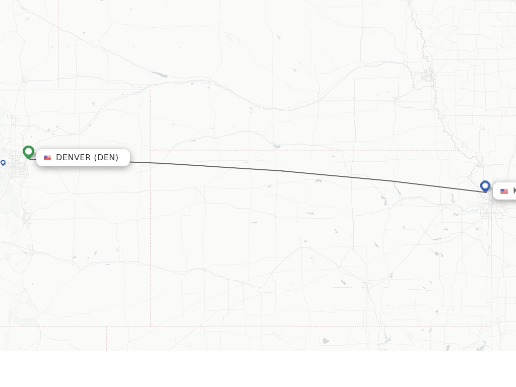 Direct (nonstop) flights from Denver to Kansas City schedules