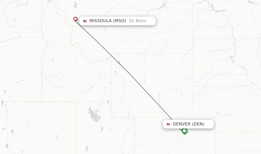 Direct (nonstop) flights from Denver to Missoula schedules