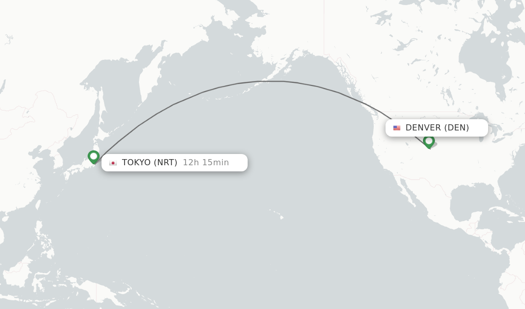 Direct (nonstop) flights from Denver to Tokyo schedules