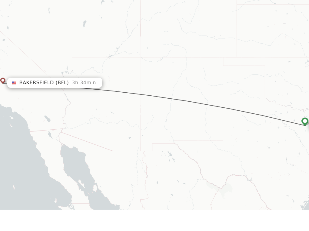 Direct (nonstop) flights from Dallas to Bakersfield schedules