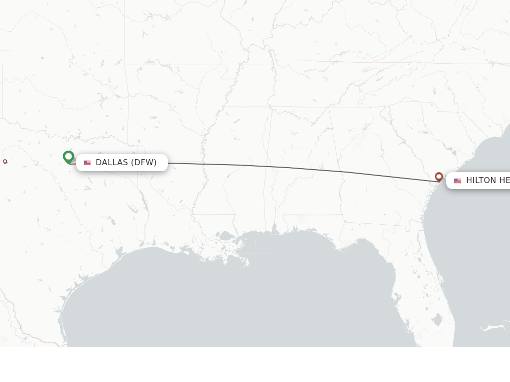 Direct (nonstop) flights from Dallas to Hilton Head schedules