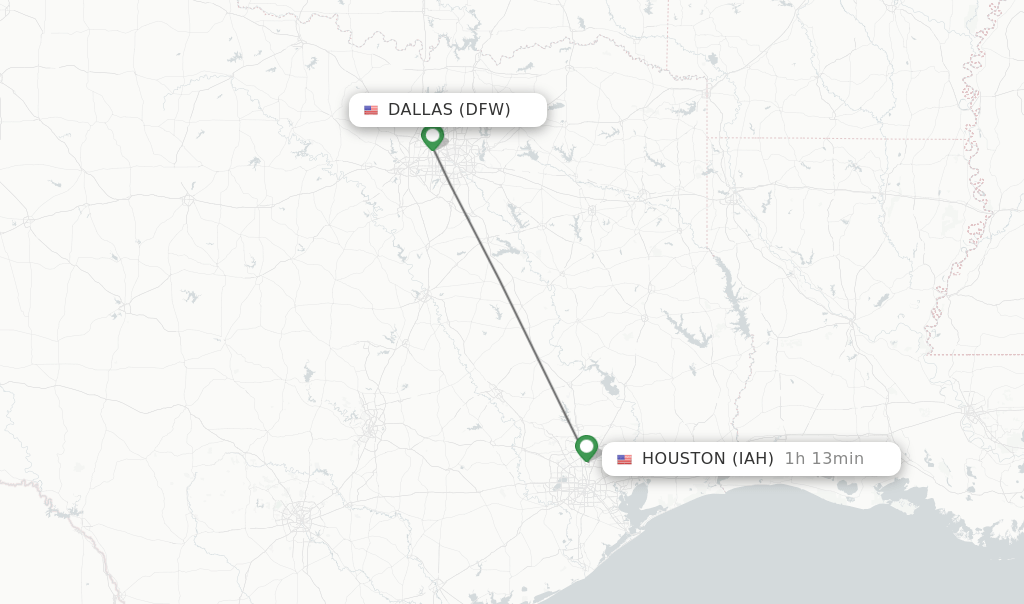 Direct (nonstop) flights from Dallas to Houston schedules