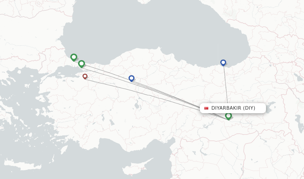 Turkish Airlines flights from Diyarbakir, DIY