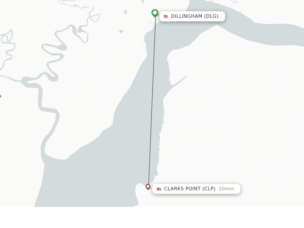 Direct (nonstop) flights from Dillingham to Clarks Point schedules