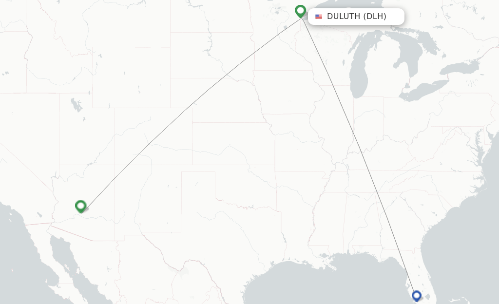 Sun Country Airlines flights from Duluth, DLH