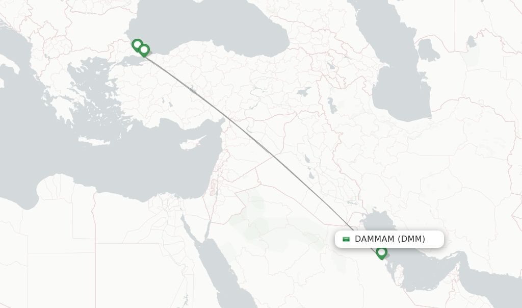 Turkish Airlines flights from Dammam, DMM