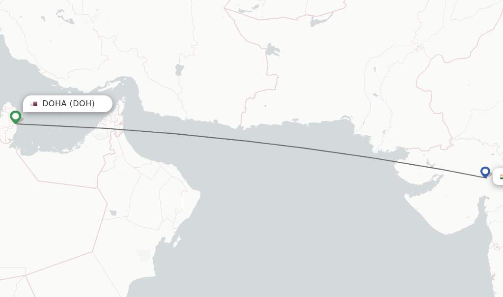 Direct (nonstop) flights from Doha to Ahmedabad schedules