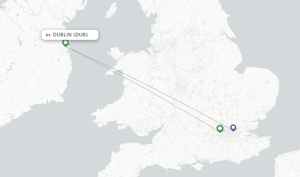 British Airways flights from Dublin, DUB