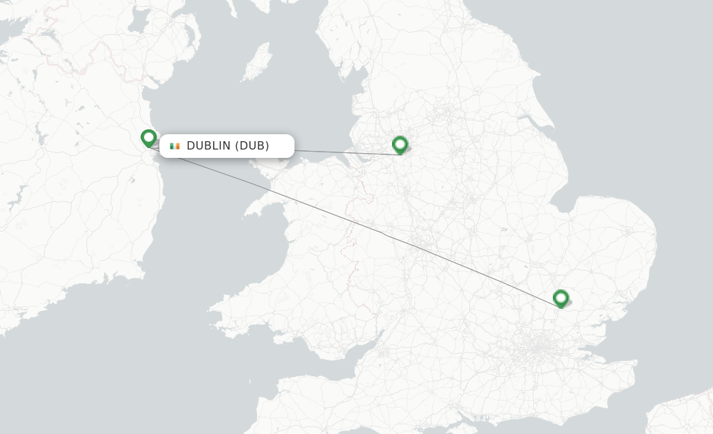 Ryanair UK flights from Dublin, DUB