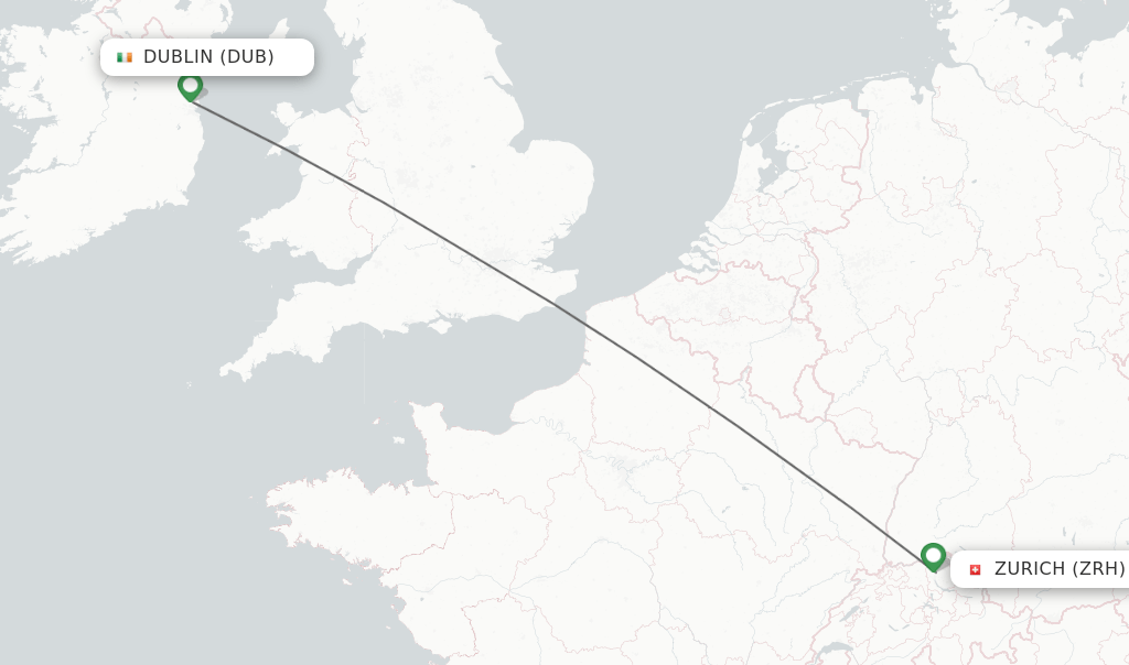 Direct (nonstop) flights from Dublin to Zurich schedules
