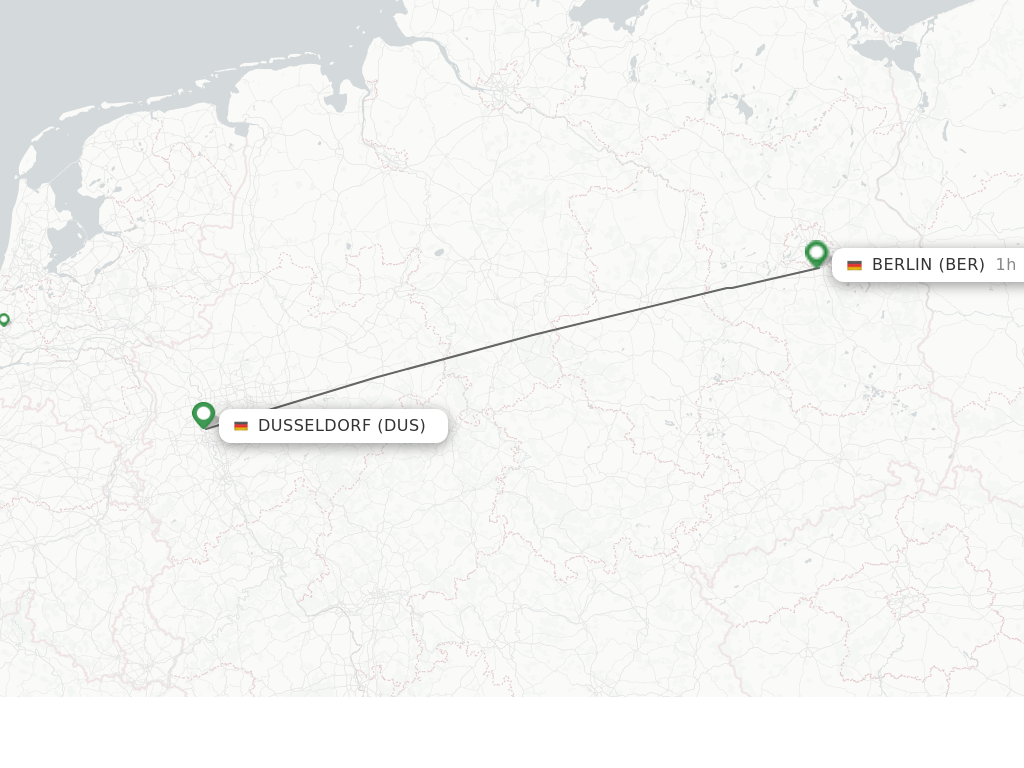 Direct (nonstop) flights from Dusseldorf to Berlin schedules