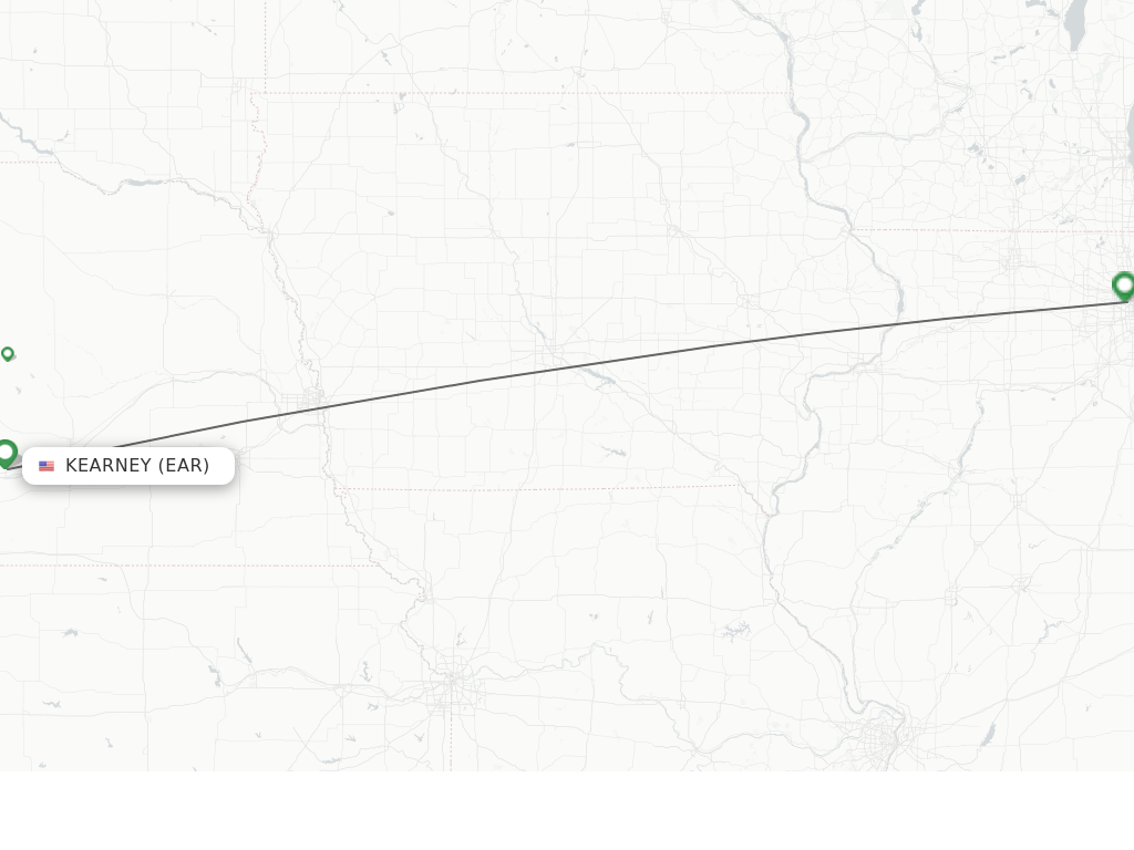Direct (nonstop) flights from Kearney to Chicago schedules