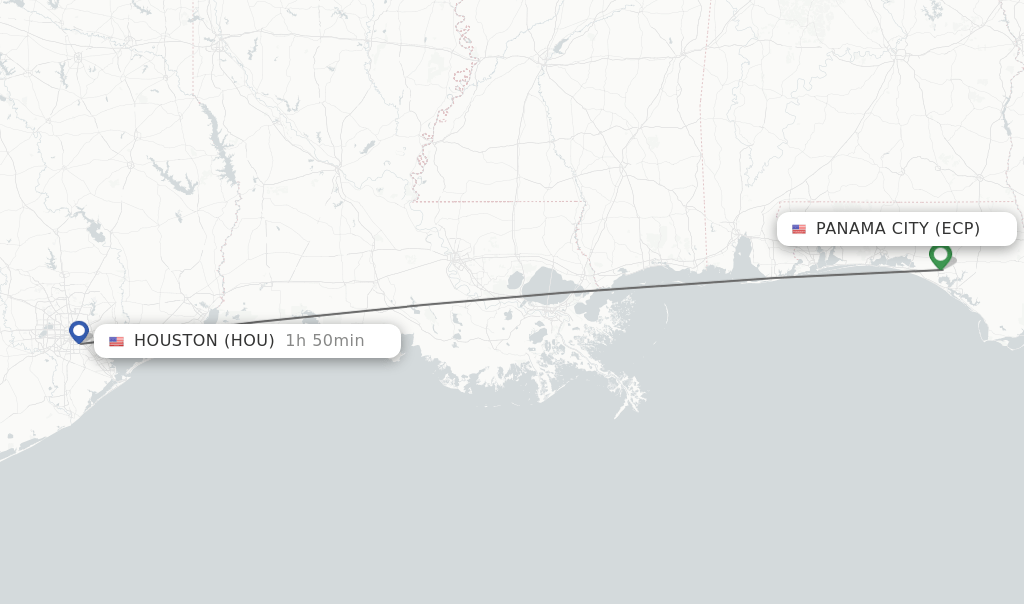 Direct (nonstop) flights from Panama City to Houston schedules