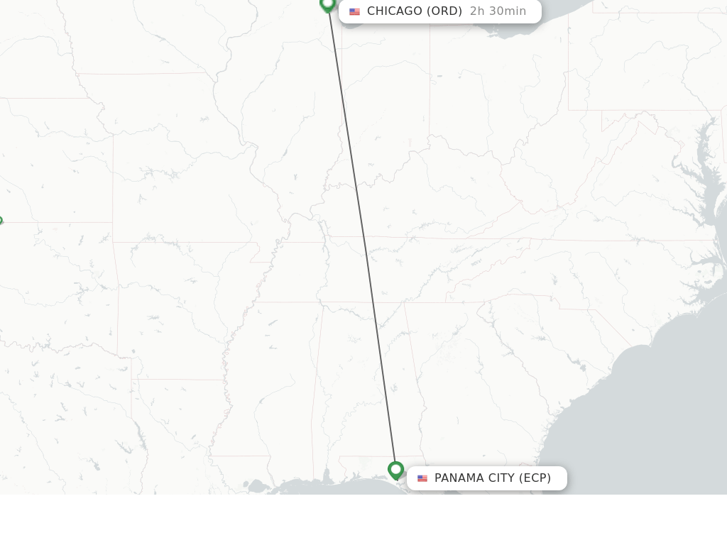 Direct (nonstop) flights from Panama City to Chicago schedules