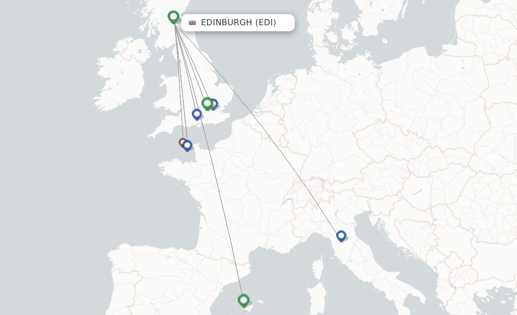 British Airways flights from Edinburgh, EDI