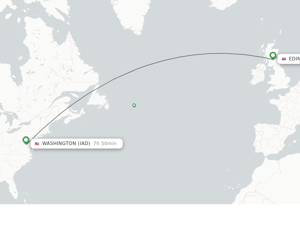 Direct (nonstop) flights from Edinburgh to Dulles schedules